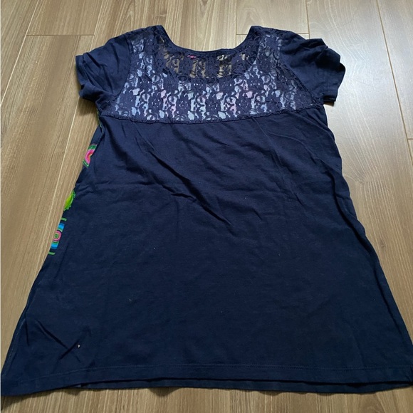 Desigual colourful t-shirt girls size 11/12 - Picture 3 of 3